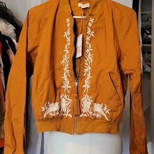 Embroidered Orange Jacket